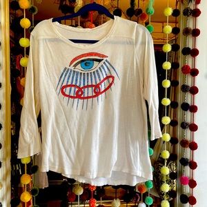 Raquel Allegra evil eye shirt